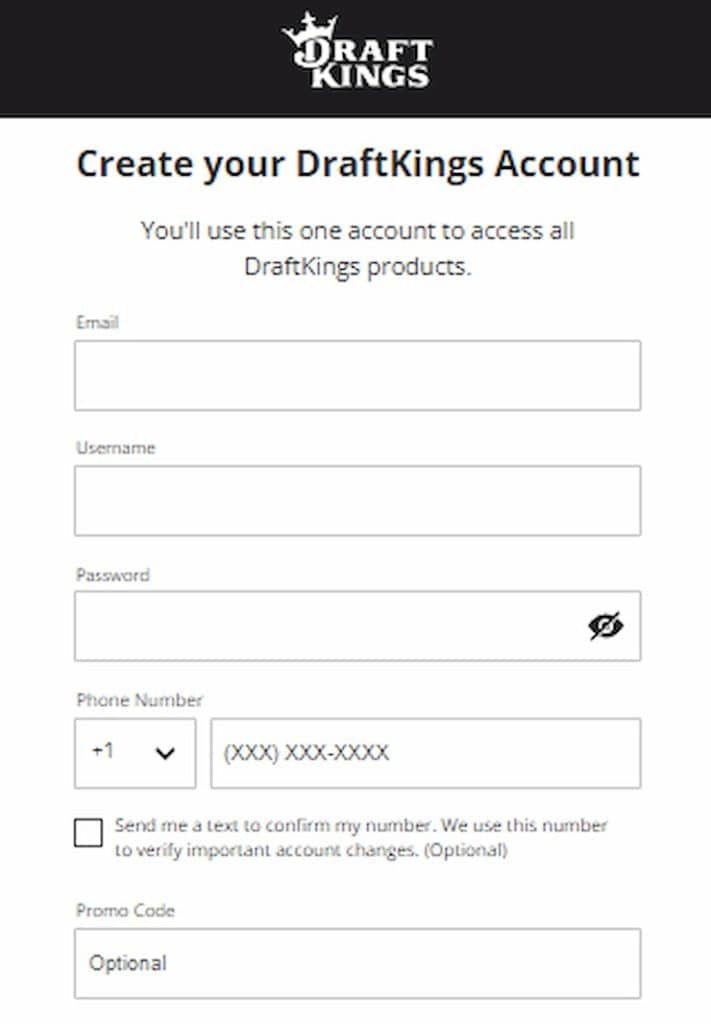 DraftKings Sign Up Information Page
