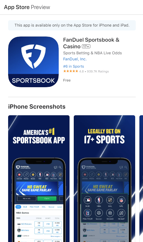 Fanduel App Store