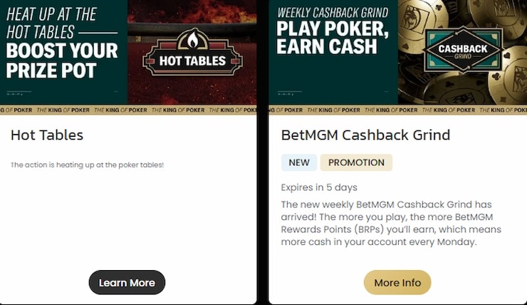 BetMGM NJ Poker Site Loyalty Bonuses