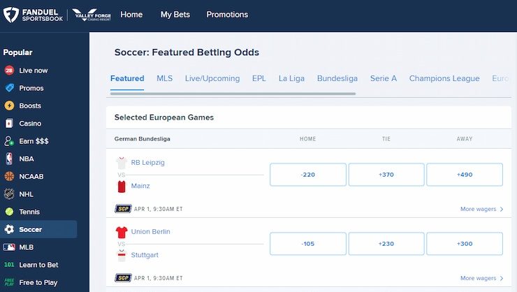 FanDuel Virginia Online Gambling Page