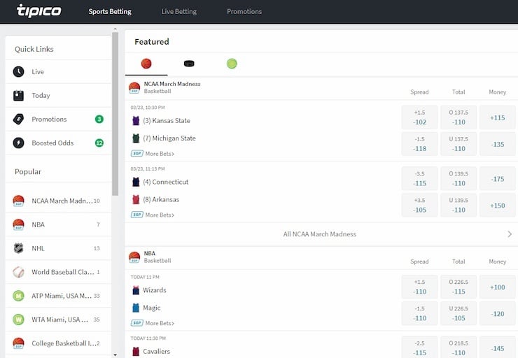 Tipico New Jersey sports betting site