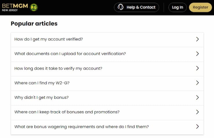 BetMGM New Jersey FAQs