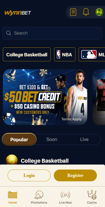 WynnBET NJ Mobile App