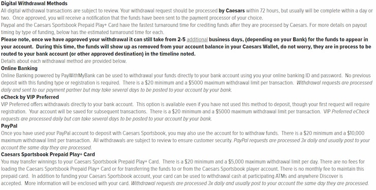 New York Betting Apps Caesars Payment Methods