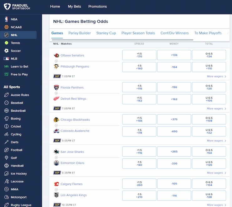 FanDuel New York Online Sports Betting Site