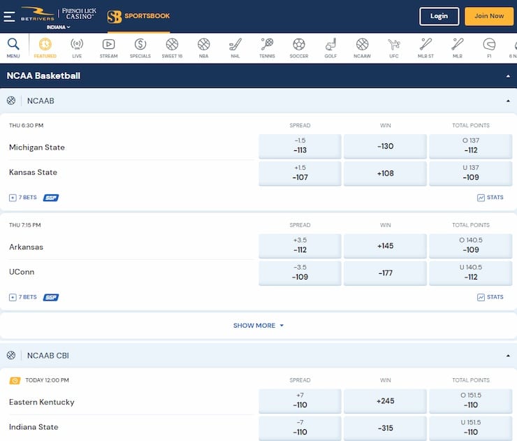 BetRivers Sportsbook Indiana Online Gambling