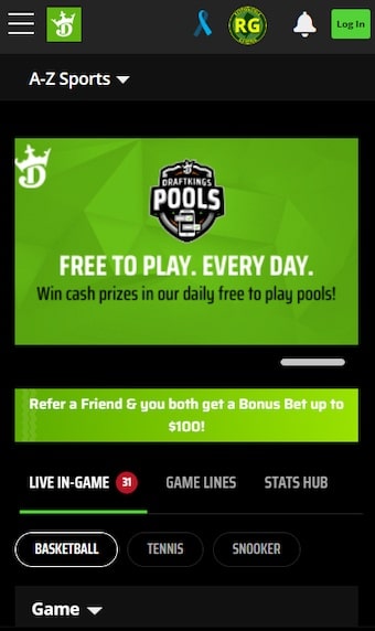 Mobile betting in New Jersey with DraftKings