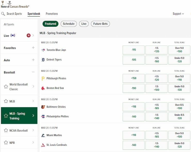 Caesars New Jersey online sports betting site