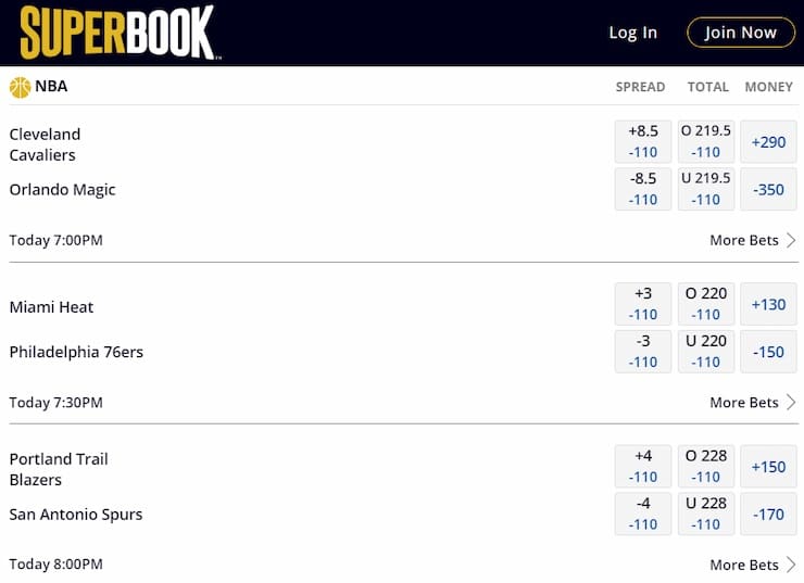 NBA Betting at SuperBook NJ