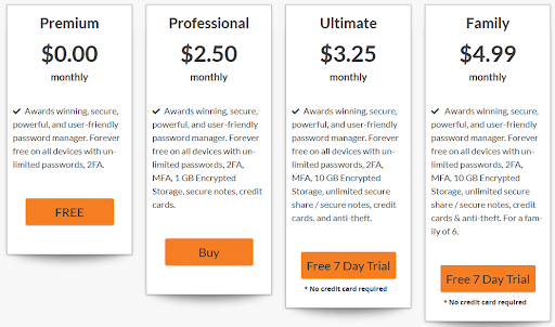 logmeonce pricing