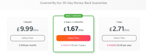 PIA UK pricing