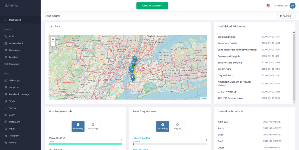 uMobix Phone Tracking App