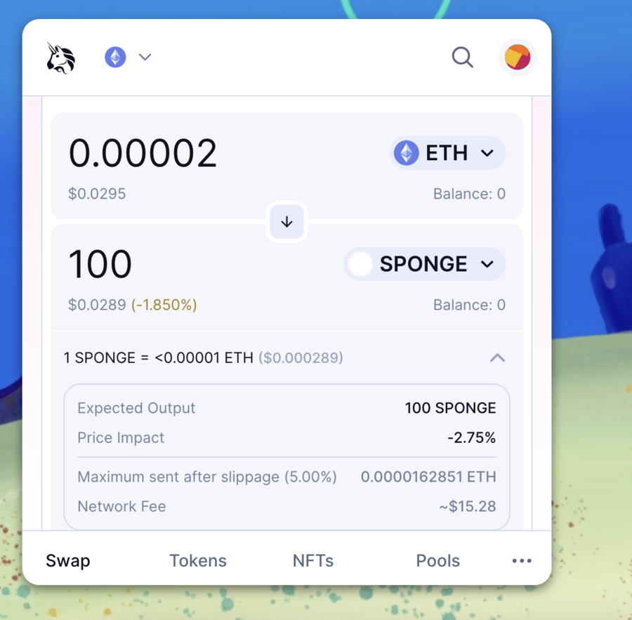Buy $SPONGE