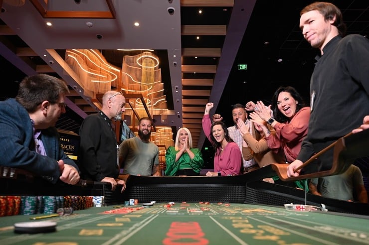 Craps table view at Saracen Casino 