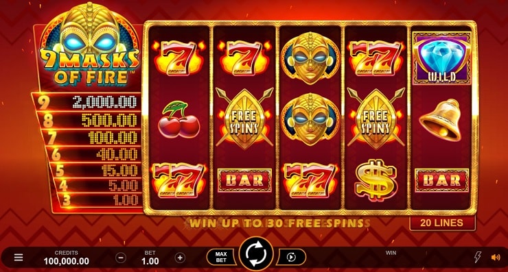 9 Masks of Fire Online Slots