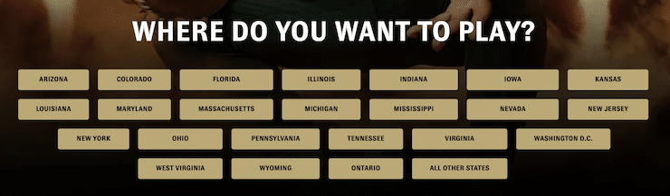 Bet MGM state options