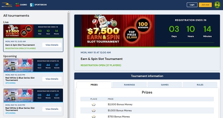 BetRivers Casino Online Slots Tournaments