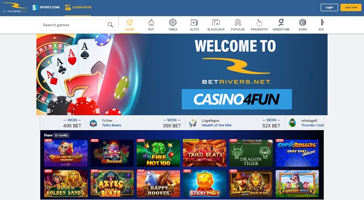 BetRivers.net Oregon Online Casino Site