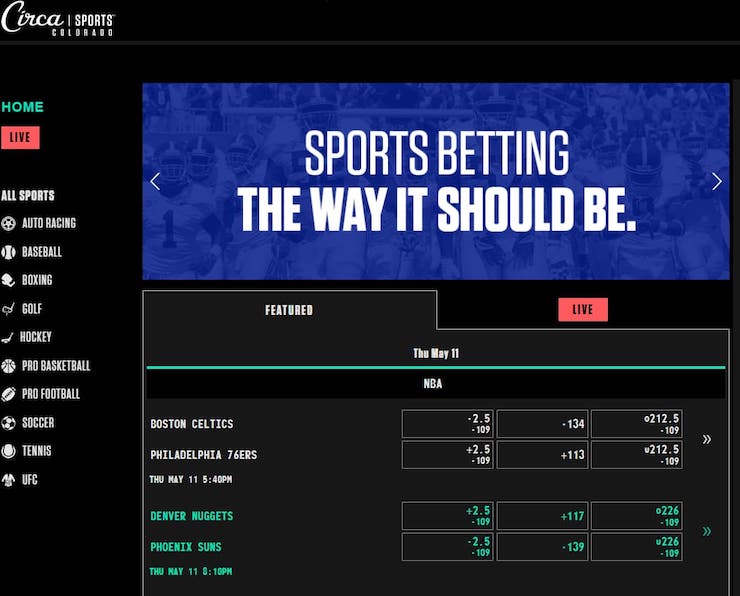 Circa Sports CO Home Page