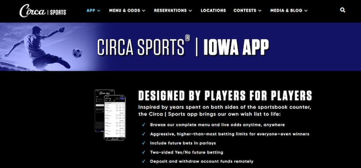 Best Iowa licensed legal app in Circa Sports