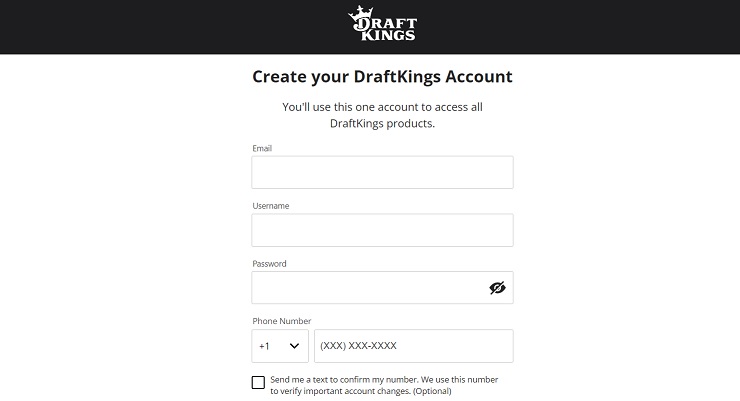 DraftKings Create New Account