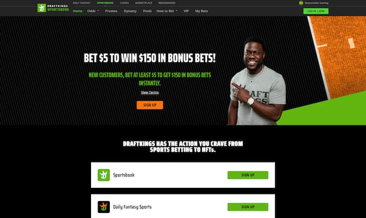 DraftKings Homepage Arizona
