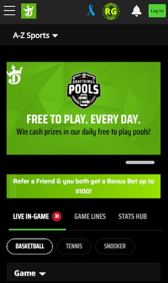 DraftKings IL Mobile Experience
