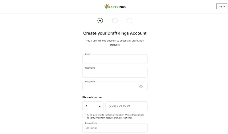 DraftKings Sign Up Form