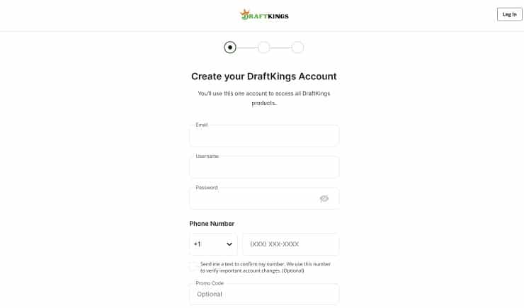 DraftKings Sign Up Form