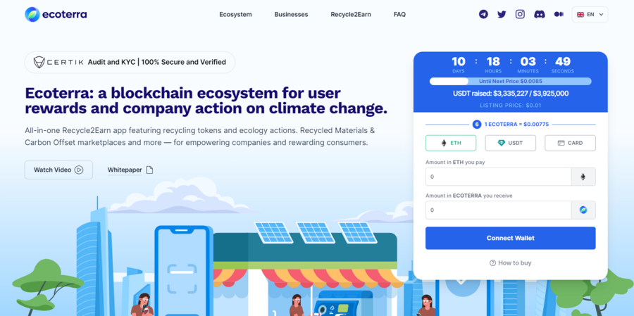 Ecoterra wants to be the green crypto everyone goes for if they want to combat climate change