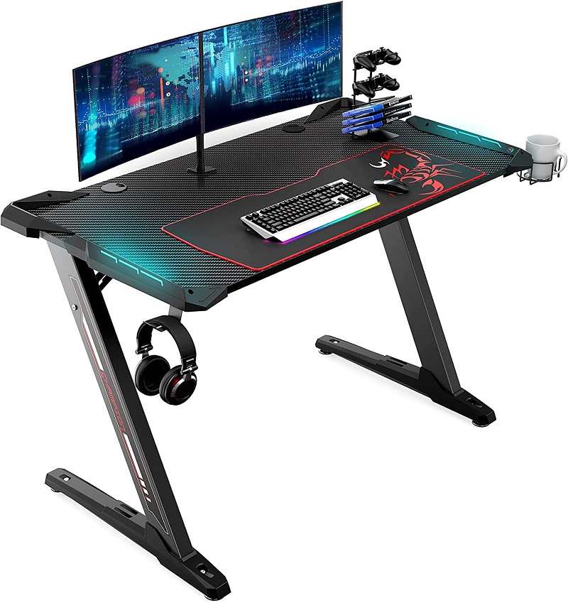 Gaming Desk, EASY UPGRADABILITY – Upgrade your gaming desk with