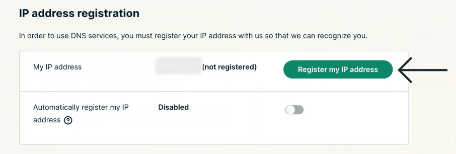 ExpressVPN IP address registration