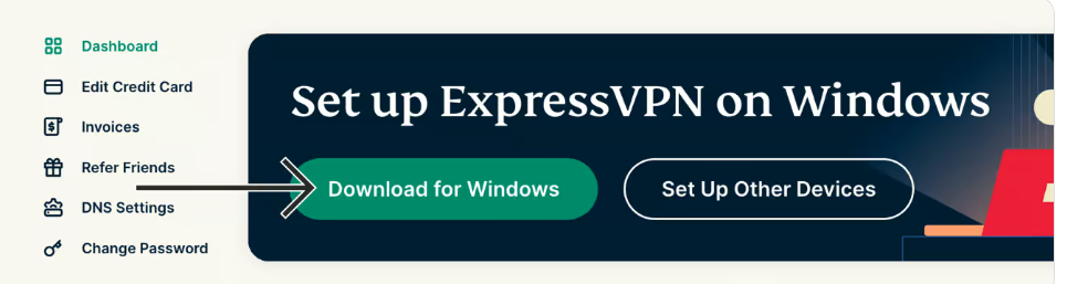 ExpressVPN Windows setup step 2
