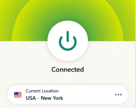 ExpressVPN connection successful