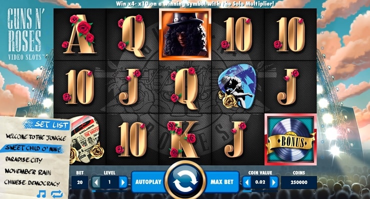 Guns N' Roses Online Slots