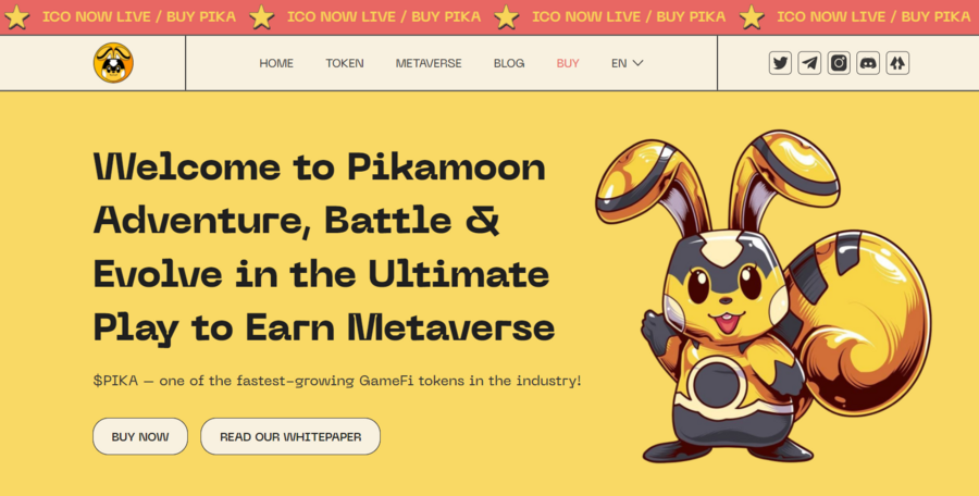 Pikamoon is an adventure game with RPG elements, with $PIKA tokens as the in-game currency