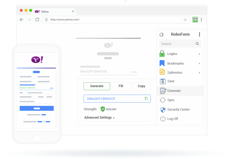 RoboForm top password manager for India users with password generator