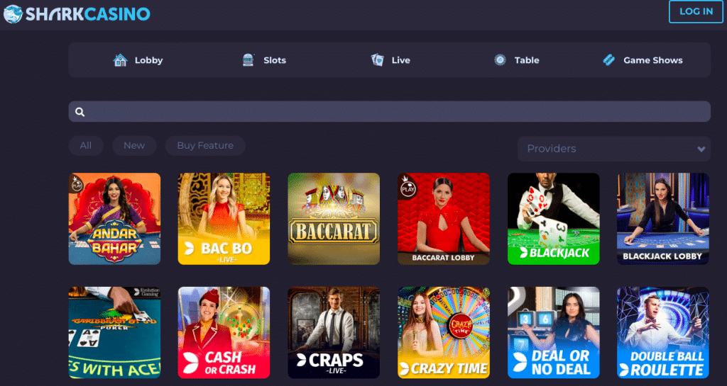 Shark Casino home