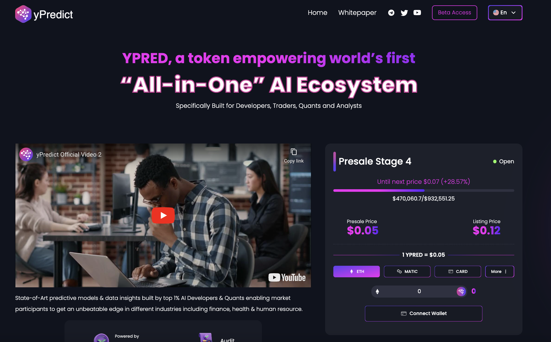 yPredict presale