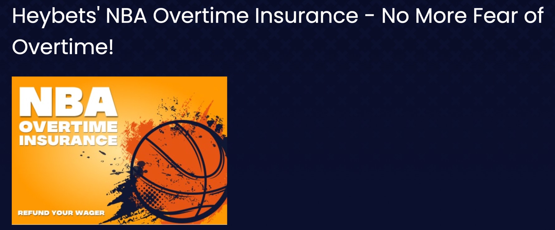 NBA Overtime Insurance