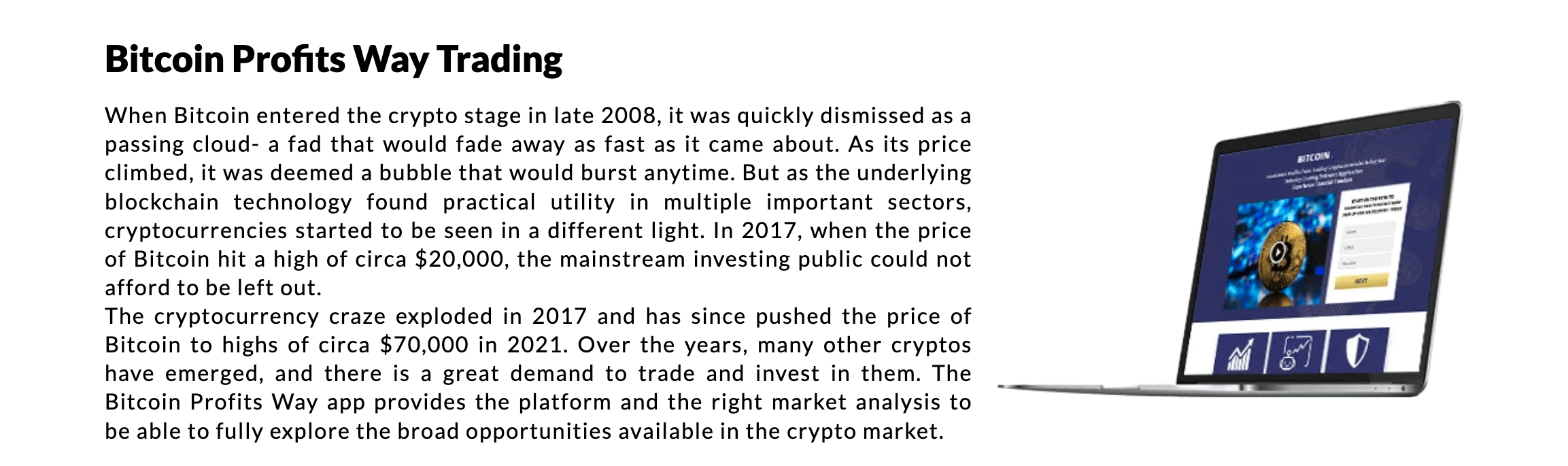 Bitcoin profits way