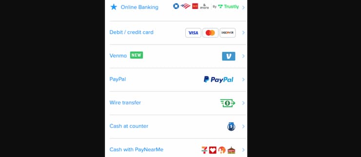 Caesars KS sportsbook deposit methods