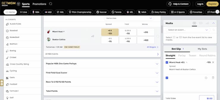 bet mgm sportsbook AZ