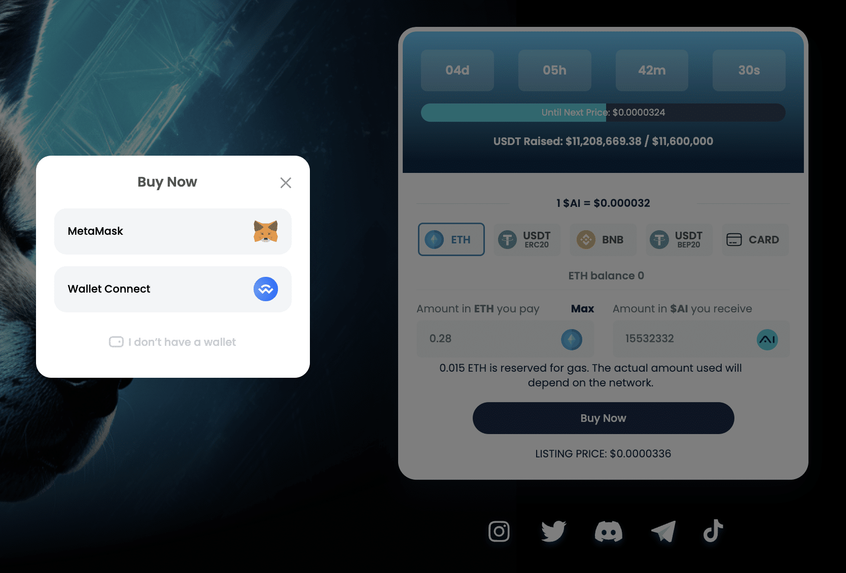 Buy AiDoge Tokens 