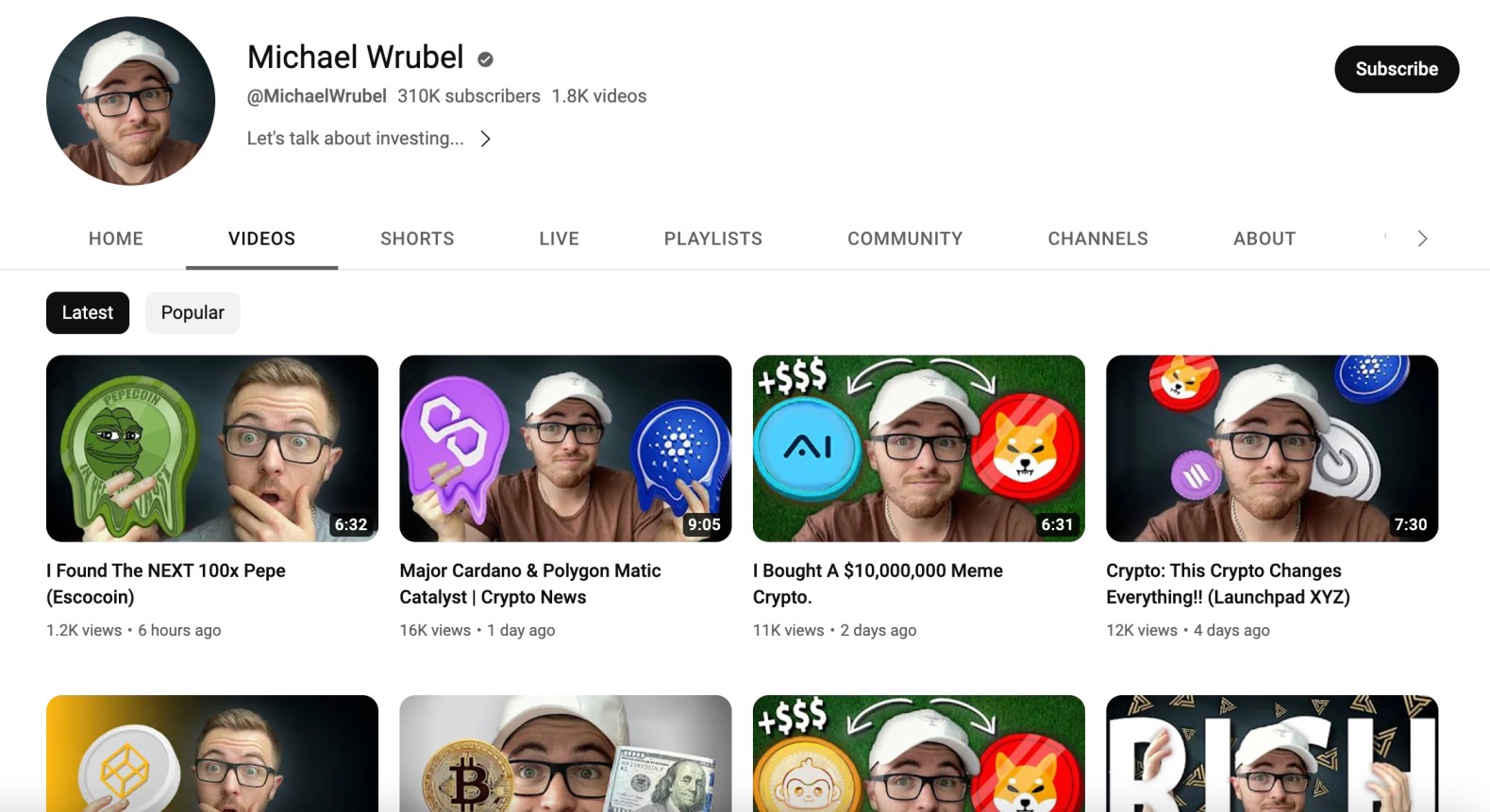 Michael Wrubel YouTube channel