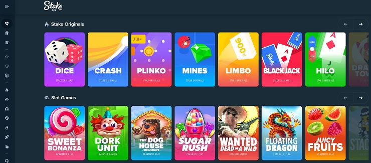 Stake.us Casino Games