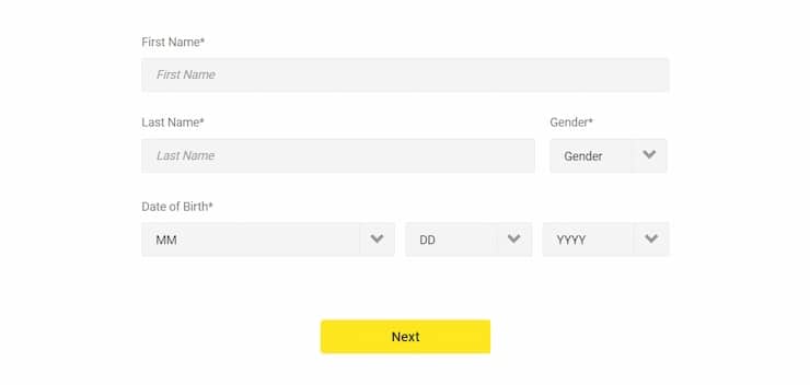 Unibet AZ sign up process