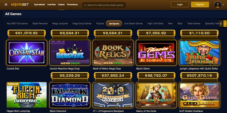 WynnBET Casino Online Slots Jackpots