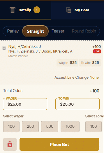 WynnBET TN Betslip