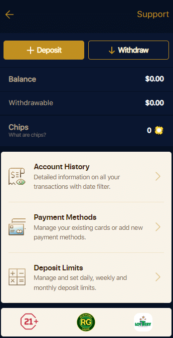 WynnBET TN Deposits and Withdrawals